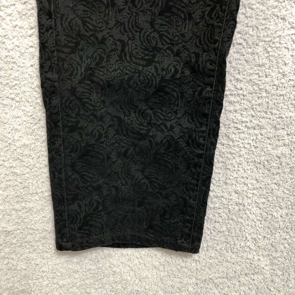 Floral Faux Velvet Pull On Pants‎ Size 22WP Stretch Evening Casual Catherines - Picture 7 of 16
